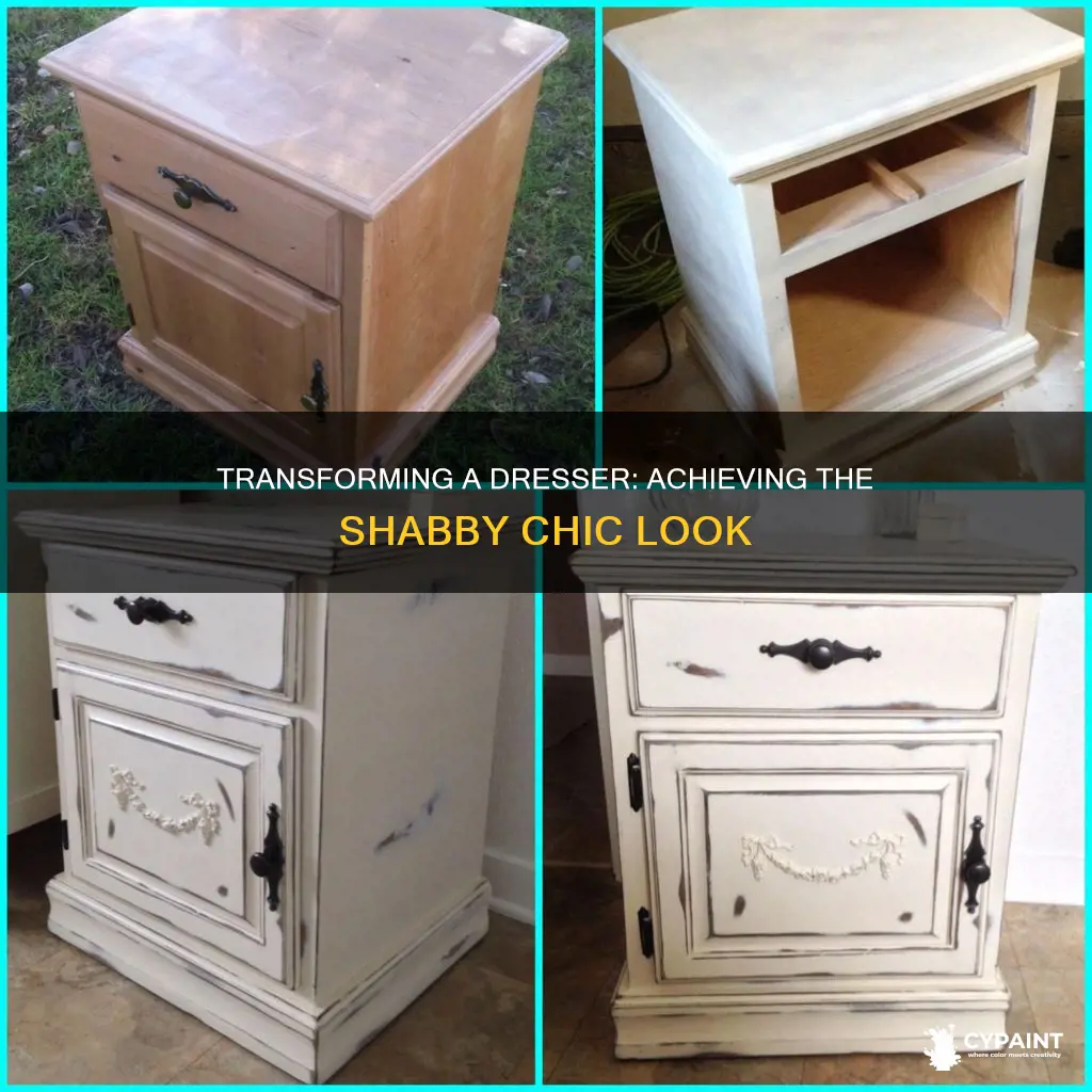 how to paint a dresser to look shabby chic
