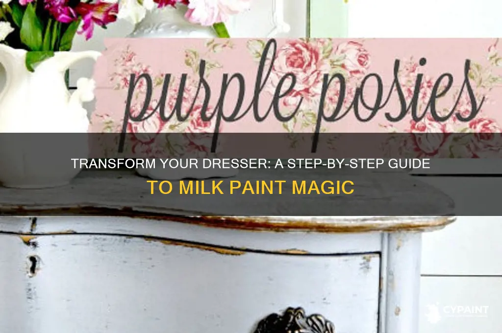how to paint a dresser with milk paint