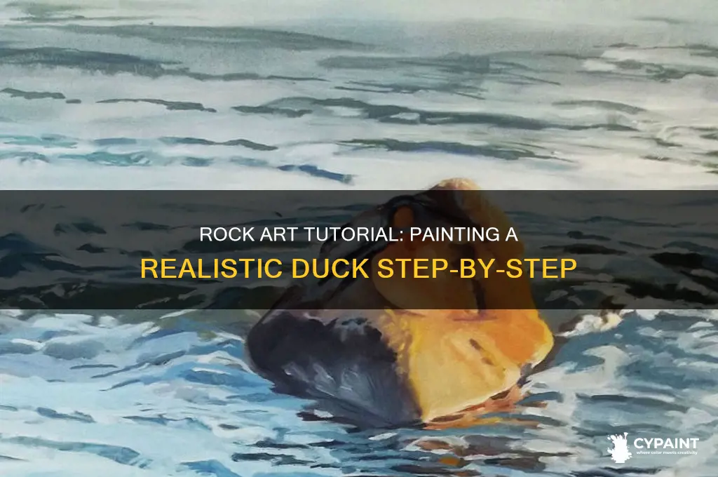 how to paint a duck on a rock