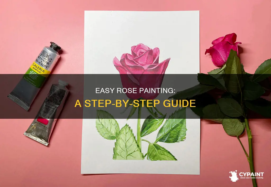 how to paint a easy rose step by step