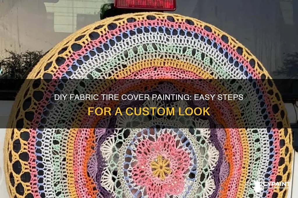 how to paint a fabric tire cover