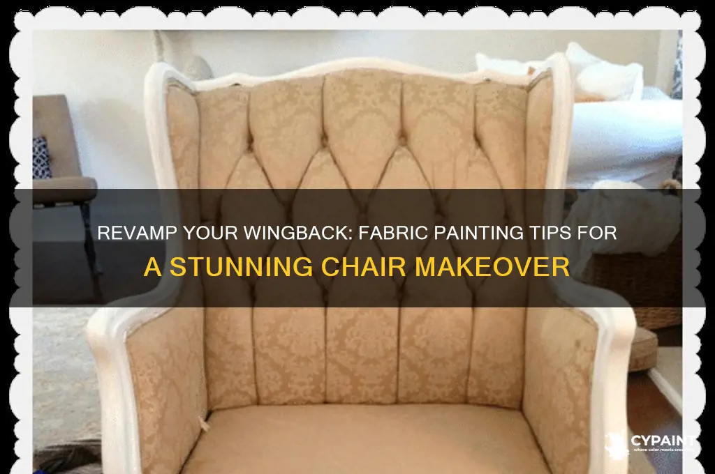 how to paint a fabric wingback chair