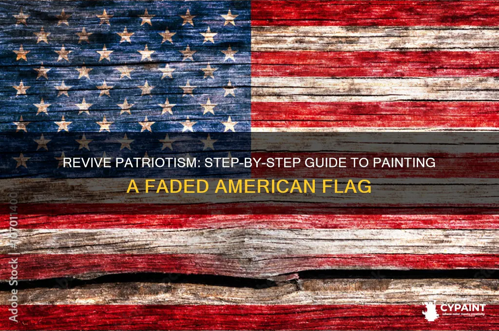 how to paint a faded american flag