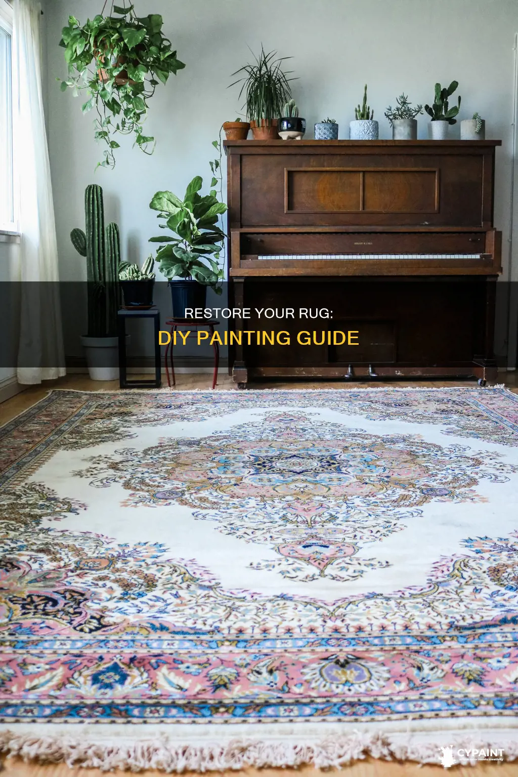 how to paint a faded fine rug at home