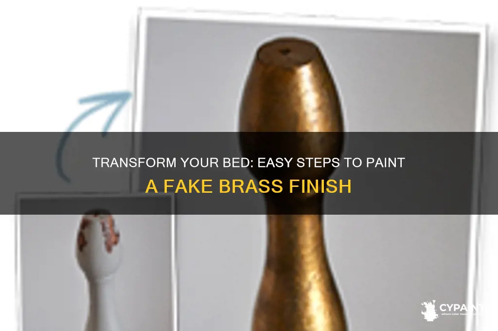 how to paint a fake brass bed