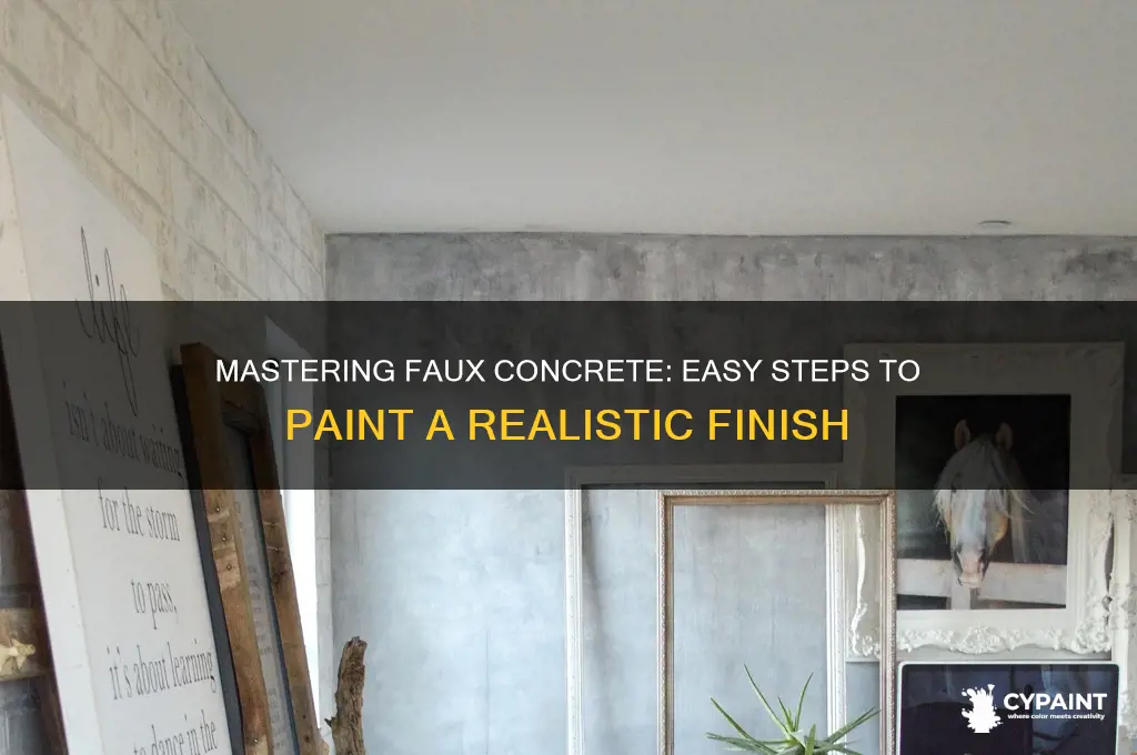 how to paint a fake concrete finish
