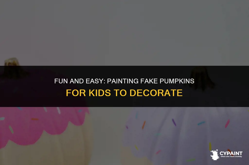 how to paint a fake pumpkin for kids to decorate