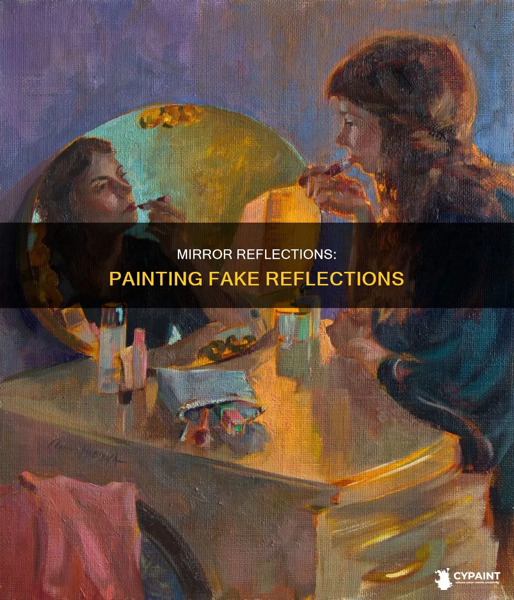 how to paint a fake reflection in a mirror