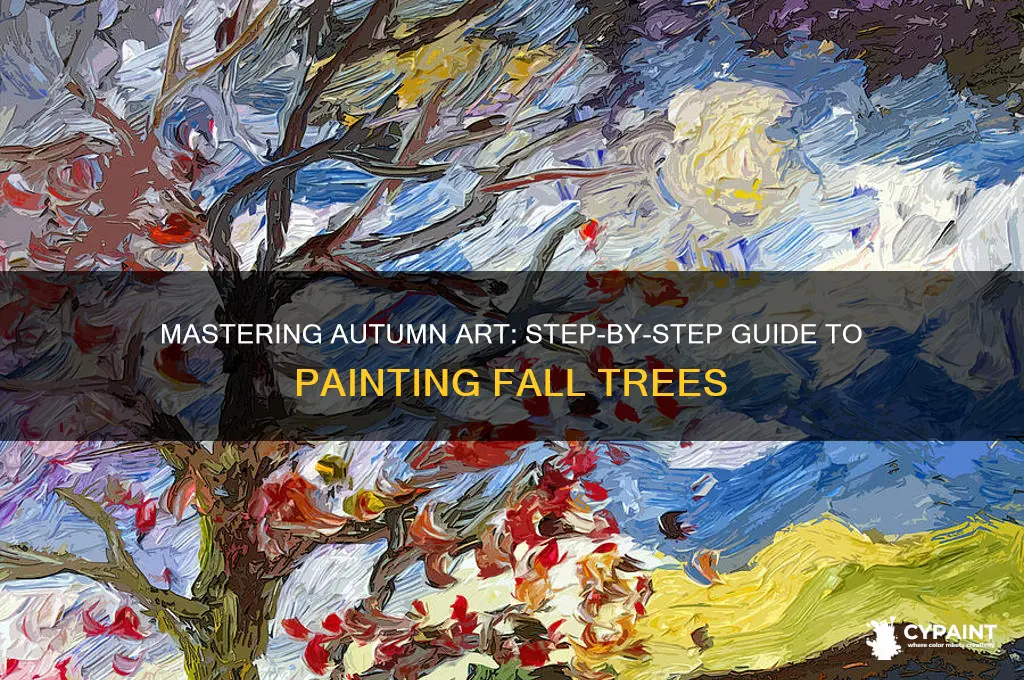 how to paint a fall tree tutorial
