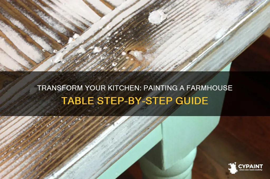 how to paint a farmhouse kitchen table