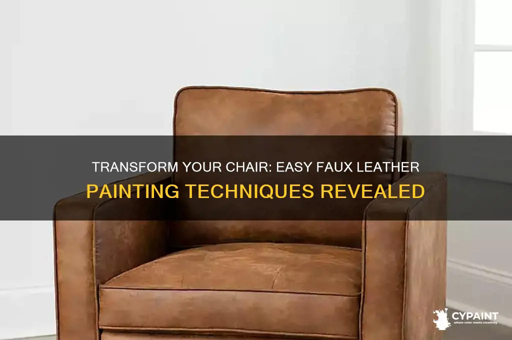 how to paint a faux leather chair