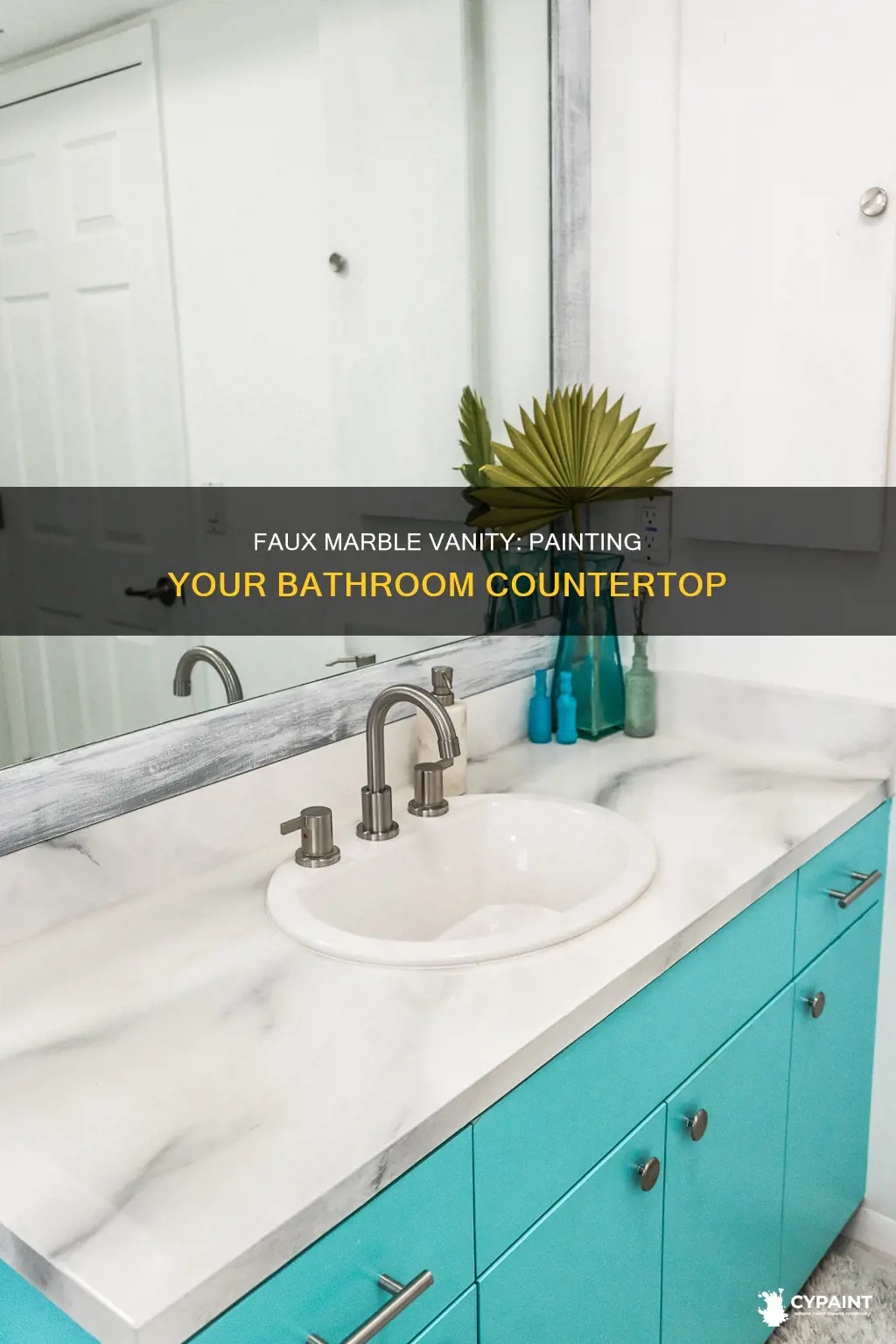 how to paint a faux marble bathroom vanity top