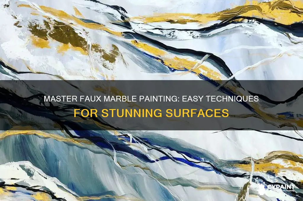 how to paint a faux marble finish