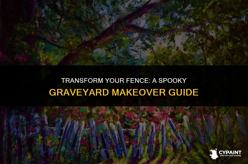 how to paint a fence to look likke a graveyard