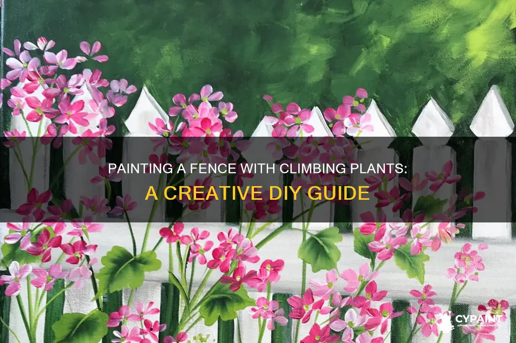 how to paint a fence with climbing plants