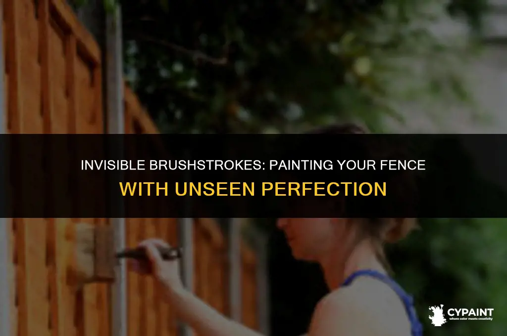 how to paint a fence without showing on other side