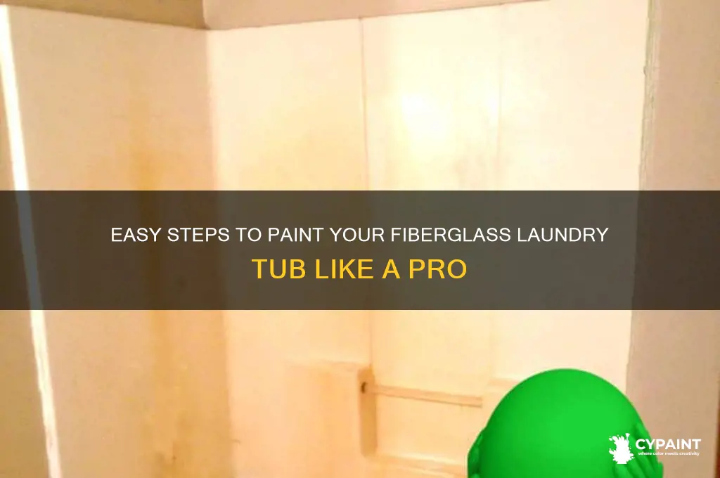 how to paint a fiberglass laundry tub