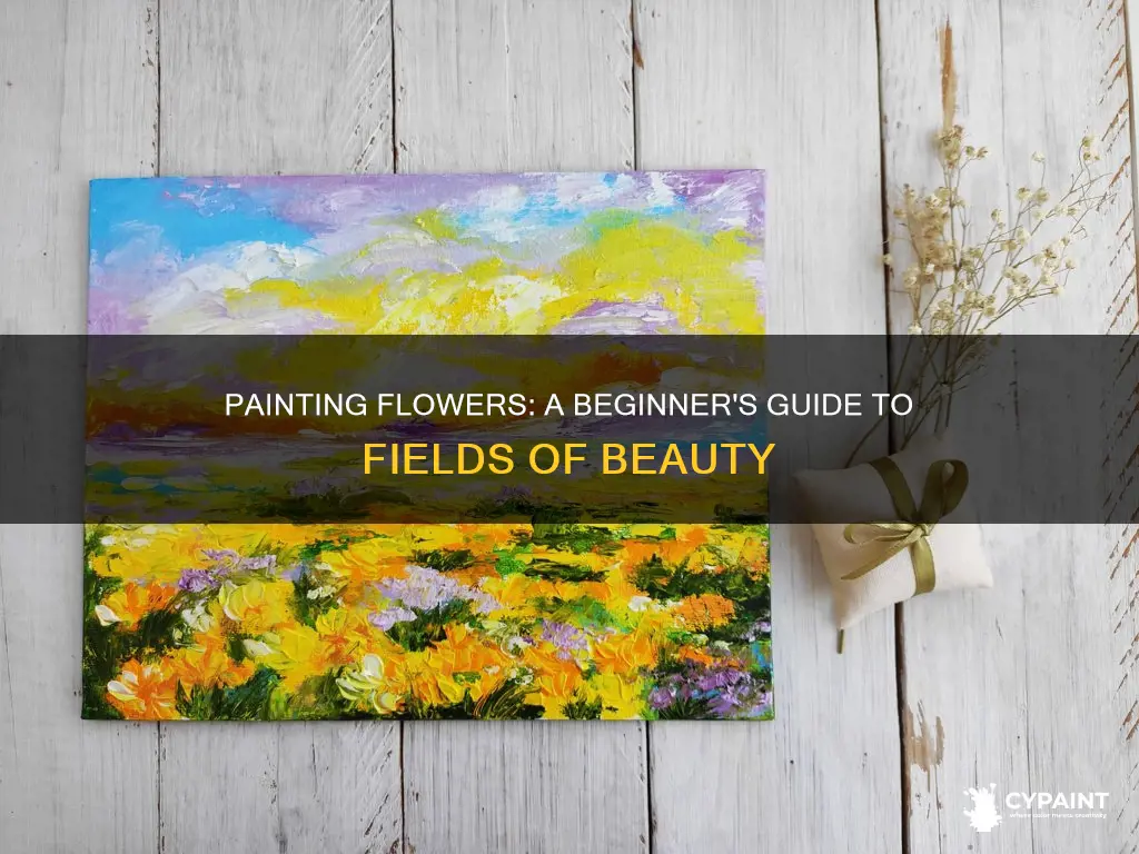 how to paint a field of flowers for beginners