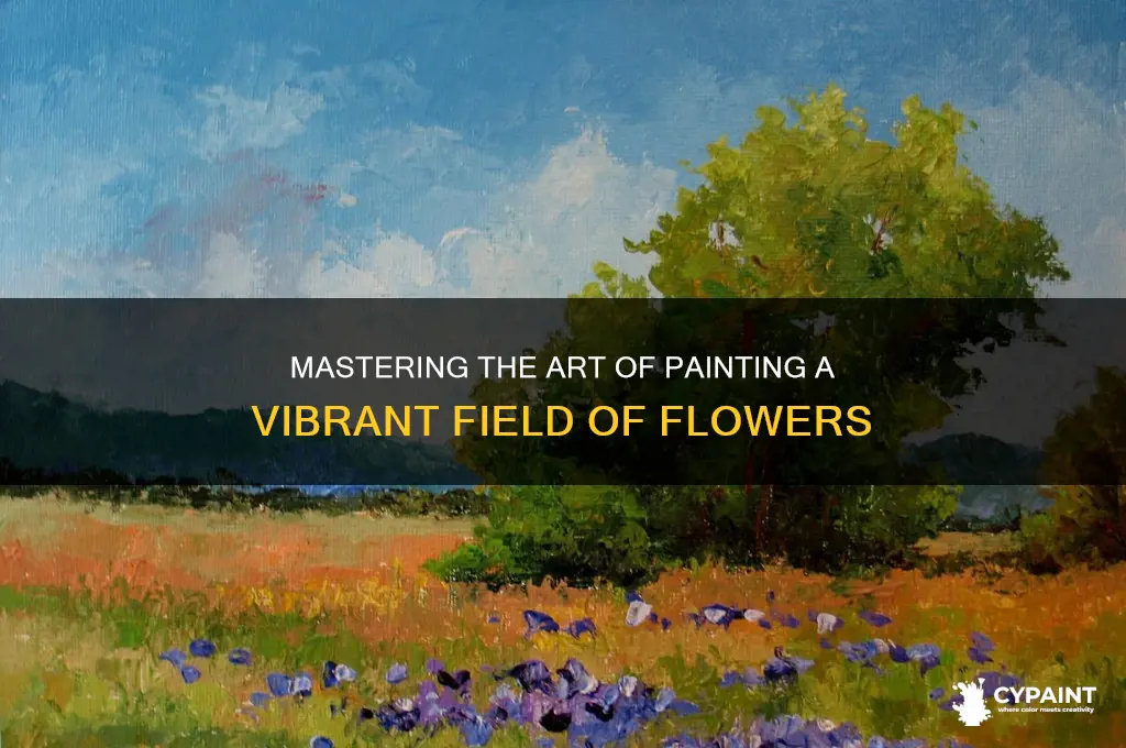how to paint a field of flowers