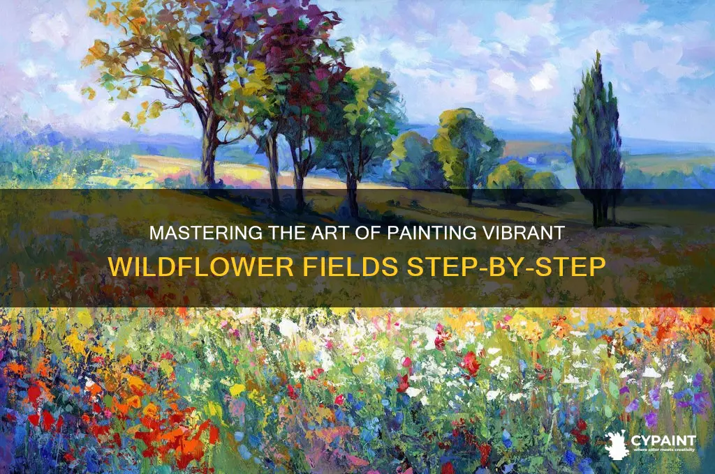 how to paint a field of wildflowers