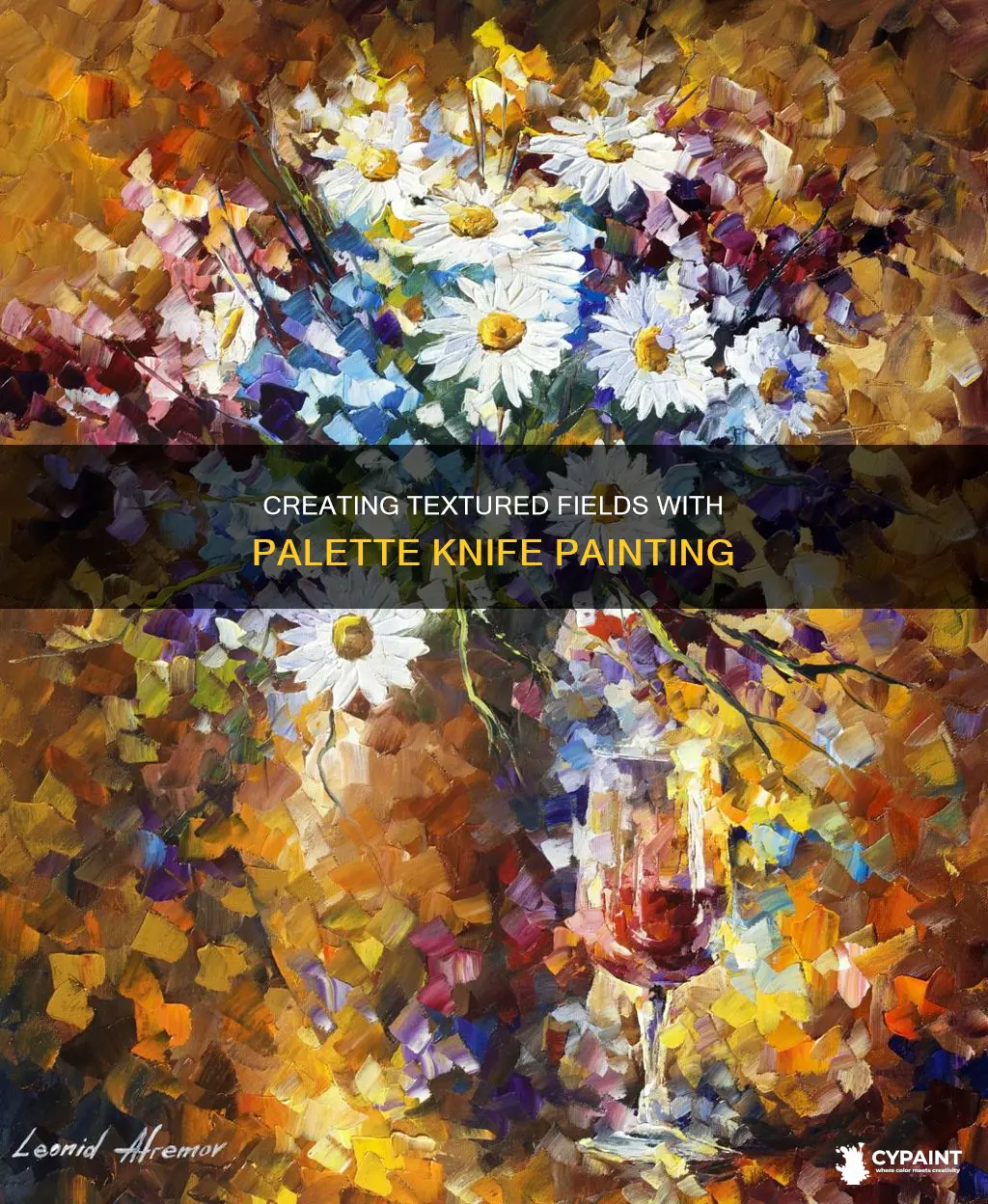 how to paint a field with a palette knife