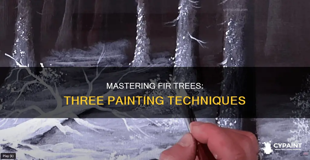how to paint a fir tree 3 different ways