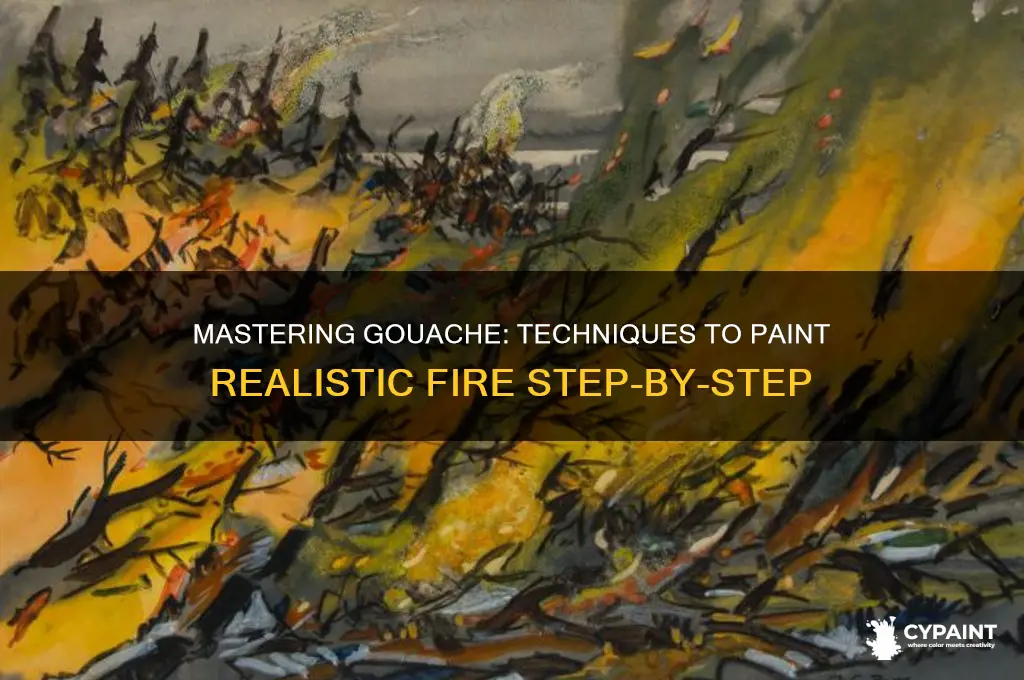 how to paint a fire with gouache