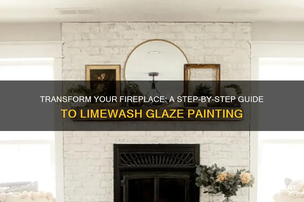 how to paint a fireplace with limewash glaze