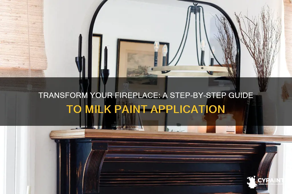how to paint a fireplace with milk paint