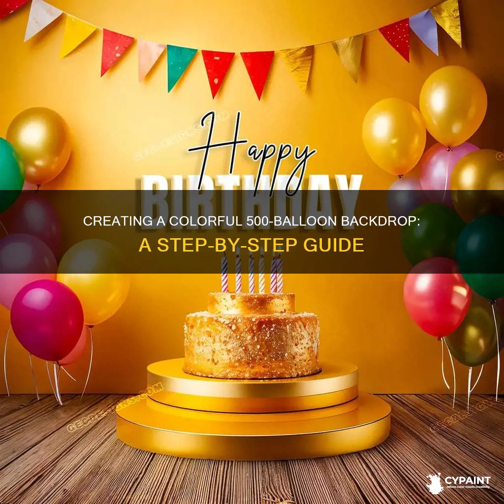 how to paint a five hundred ballon back ground