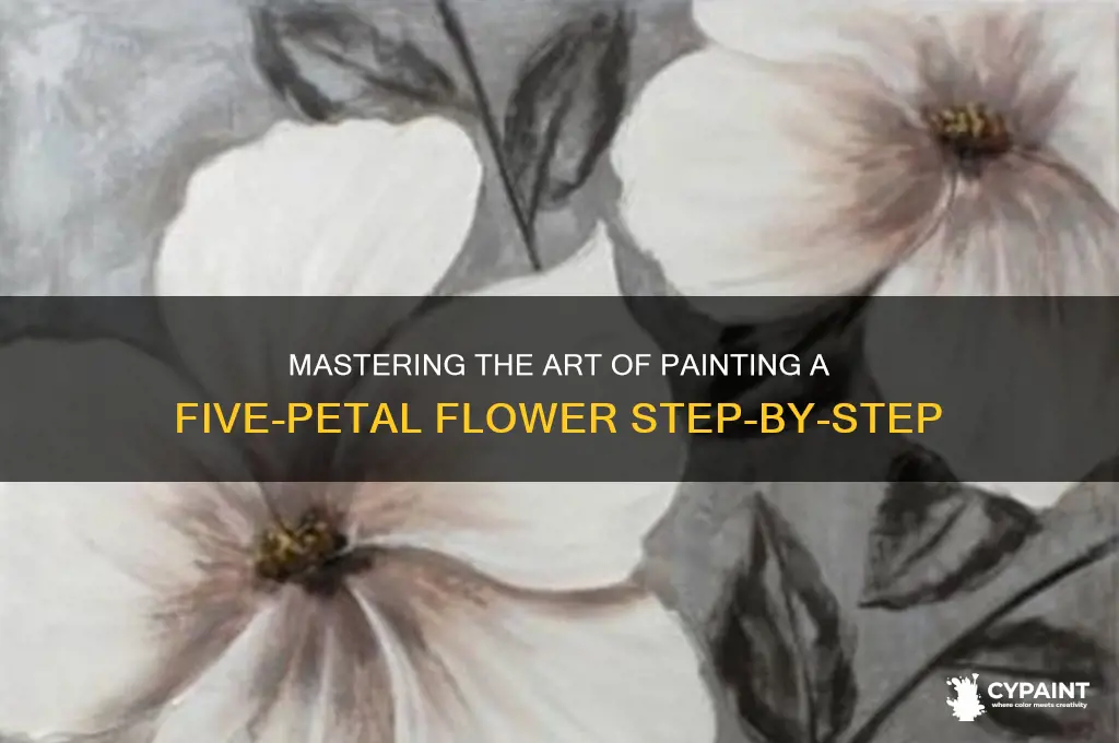 how to paint a five petal flower