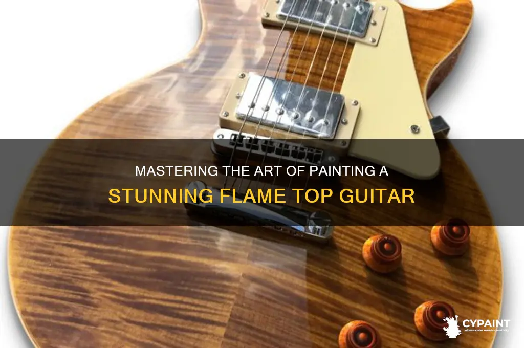 how to paint a flame top guitar