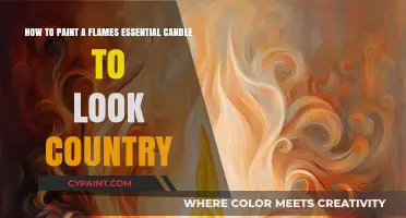 Country Charm: Painting a Flame-Inspired Candle for a Cozy Home