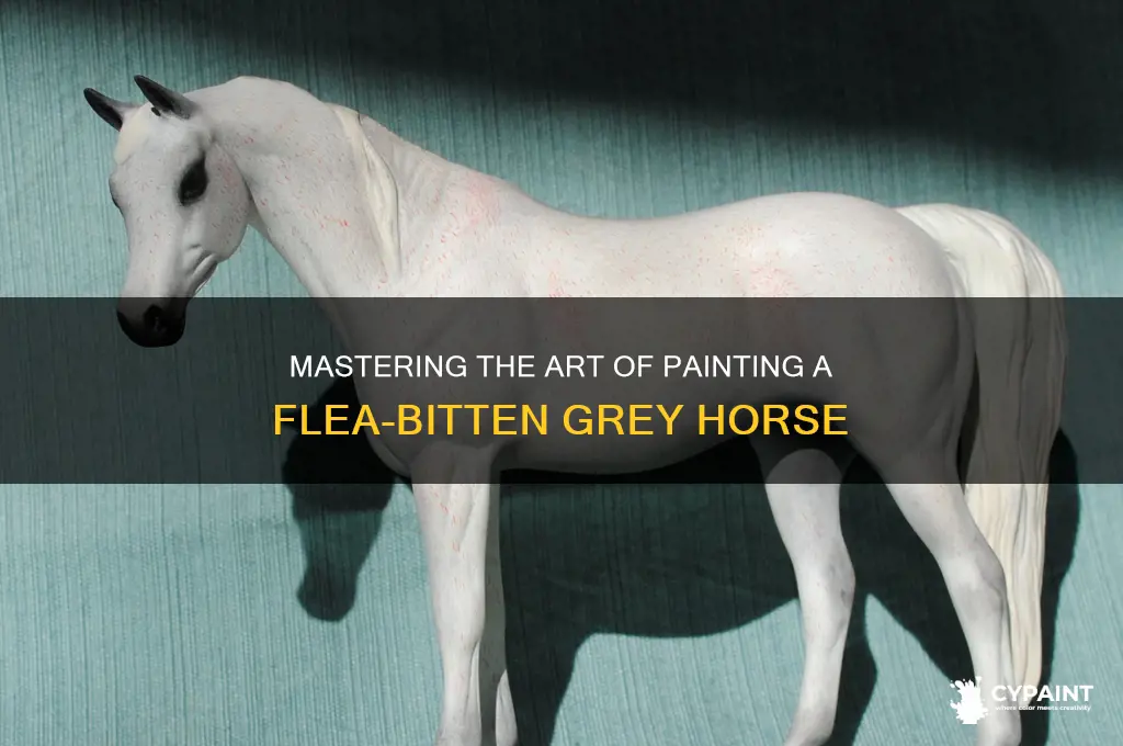 how to paint a flea bitten grey horse