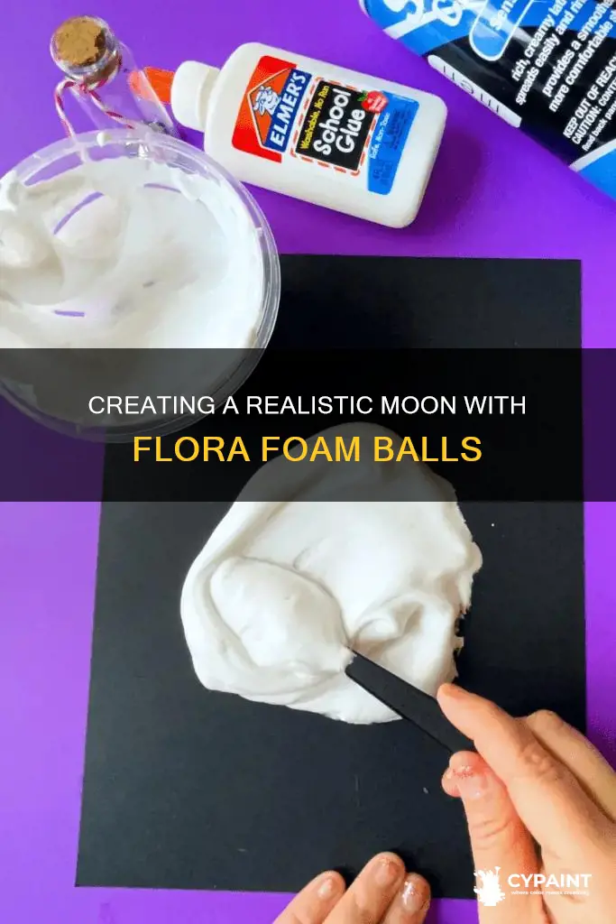 how to paint a flora foam ball for moon
