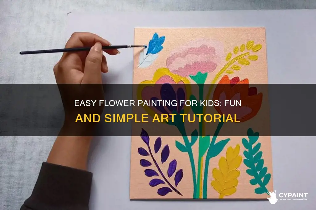 how to paint a flower for kids