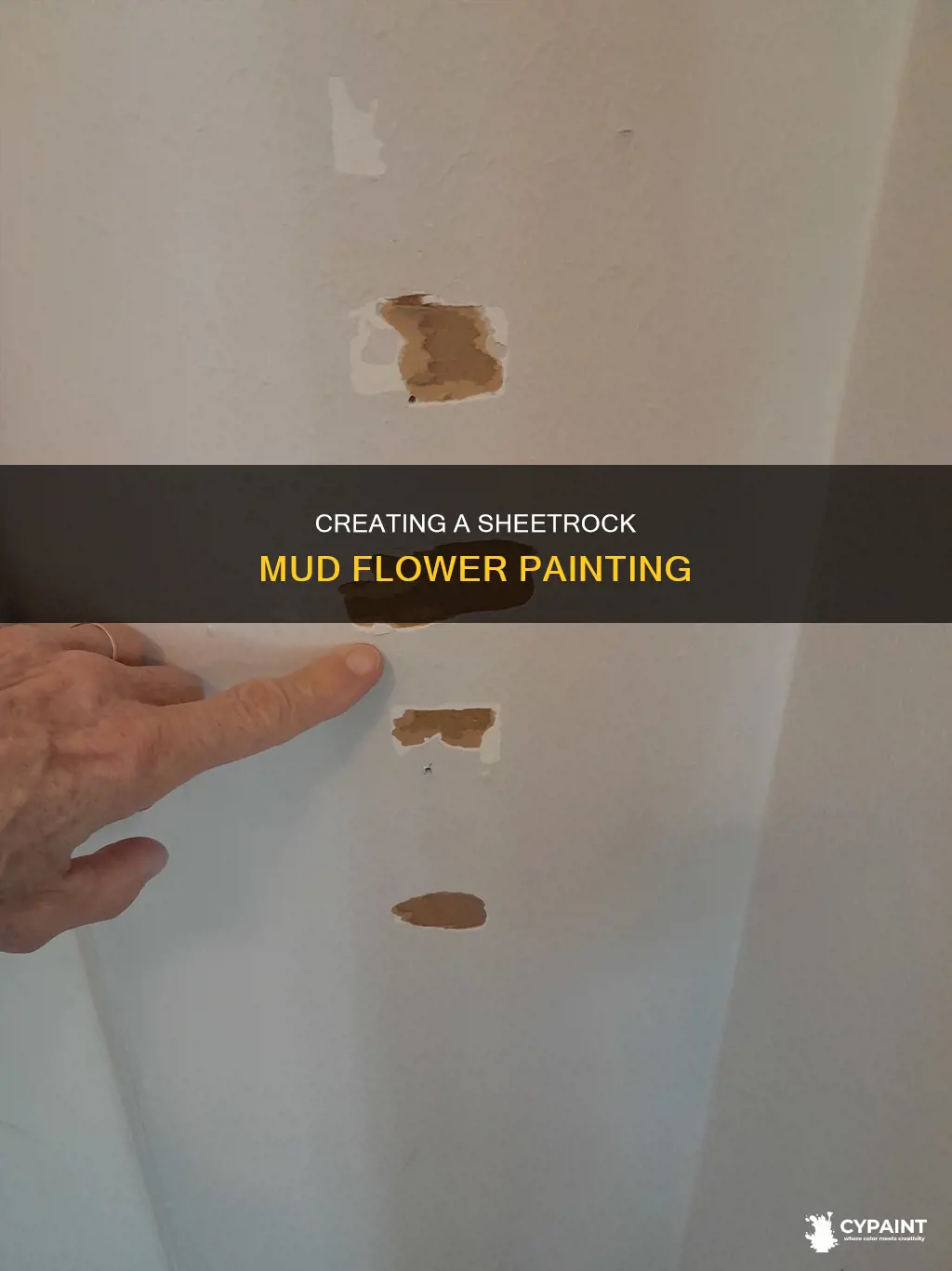 how to paint a flower made from sheetrock mud