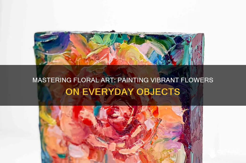 how to paint a flower on an object