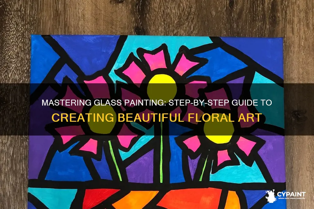 how to paint a flower on glass