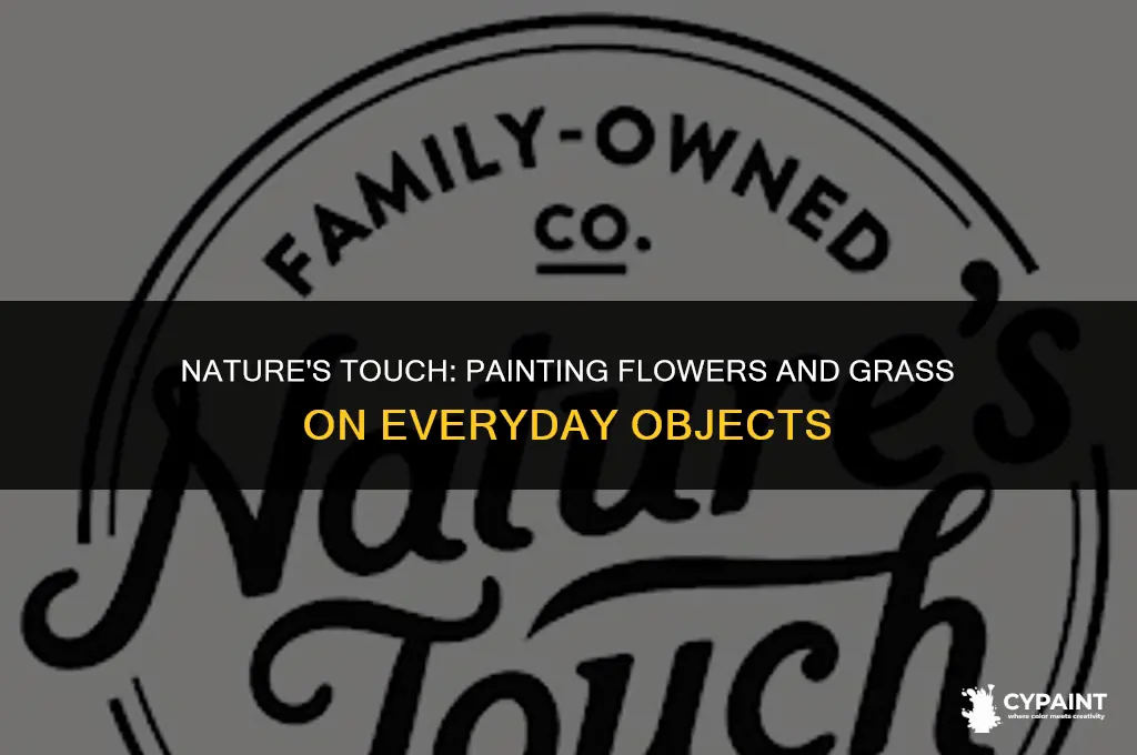 how to paint a flower or grass on an object