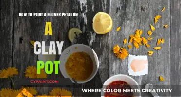 Crafting Beauty: Painting Delicate Flower Petals on Clay Pots