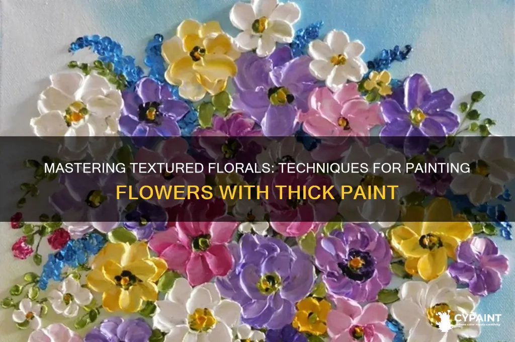 how to paint a flower with thick paint