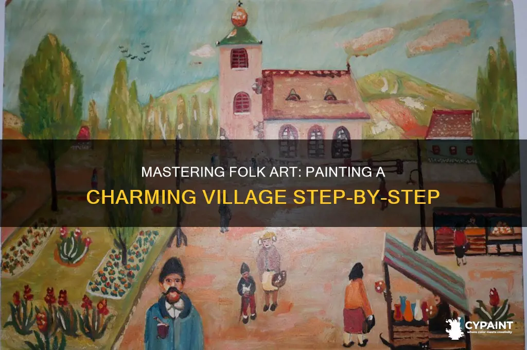 how to paint a folk art village