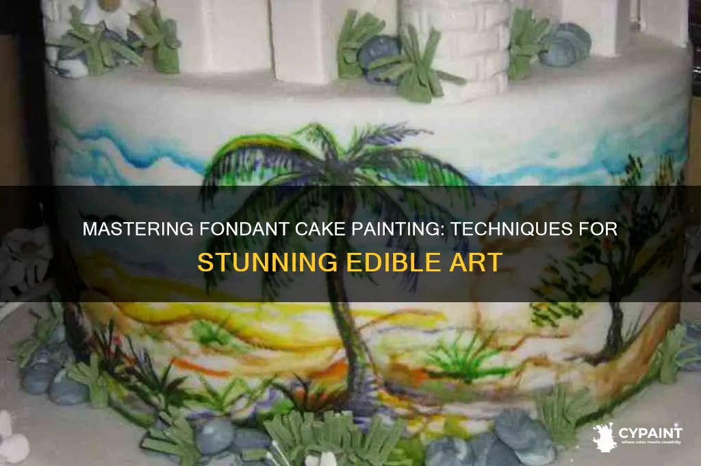 how to paint a fondant covered cake
