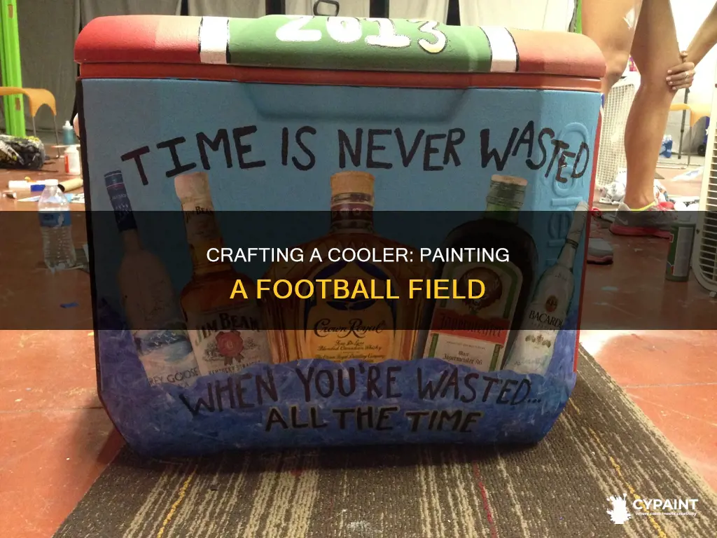 how to paint a football field on a cooler