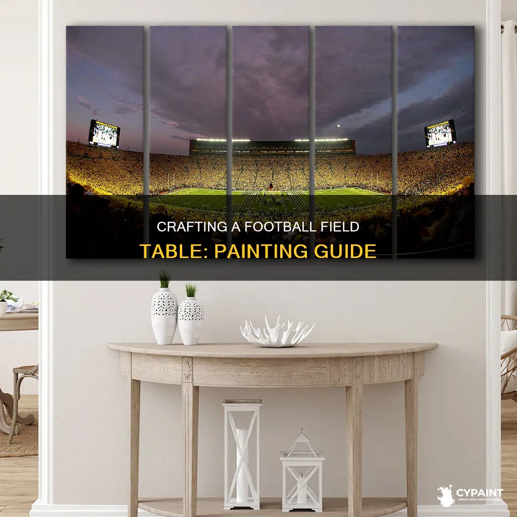 how to paint a football field on a table