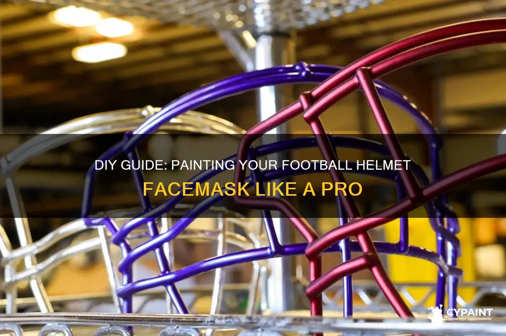 how to paint a football helmet facemask