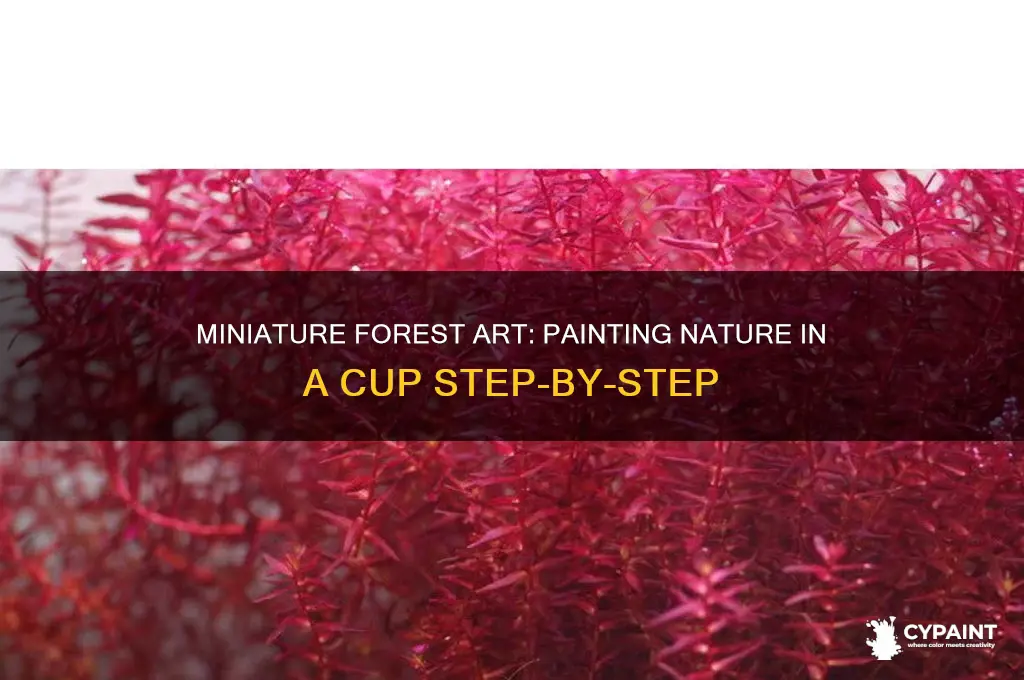 how to paint a forest in a cup