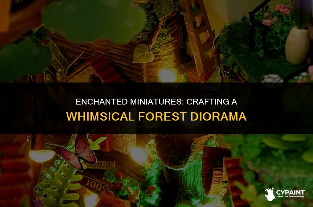 how to paint a forest in a miniature room box