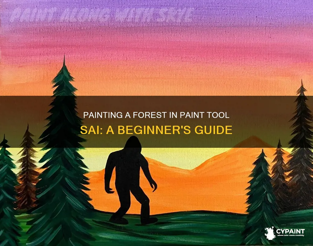 how to paint a forest in paint tool sai
